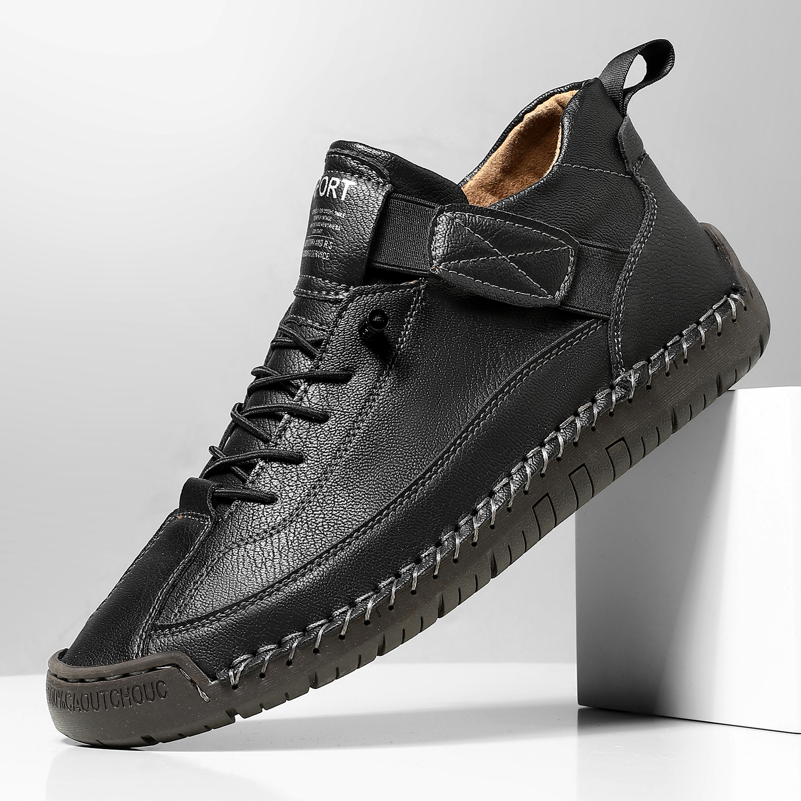 Hand-Stitched Trainers for Men – Soft & Non-Slip