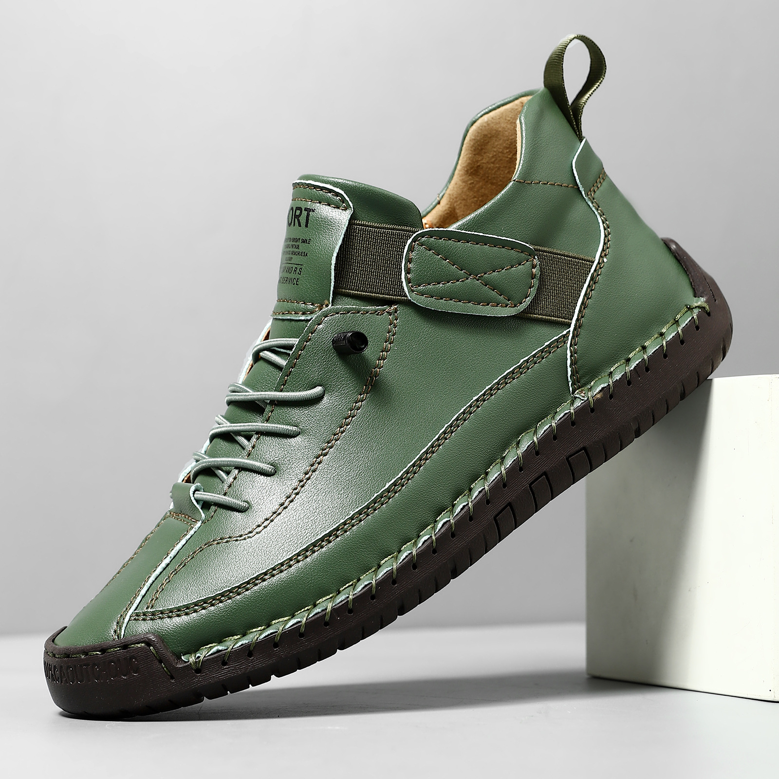 Hand-Stitched Trainers for Men – Soft & Non-Slip