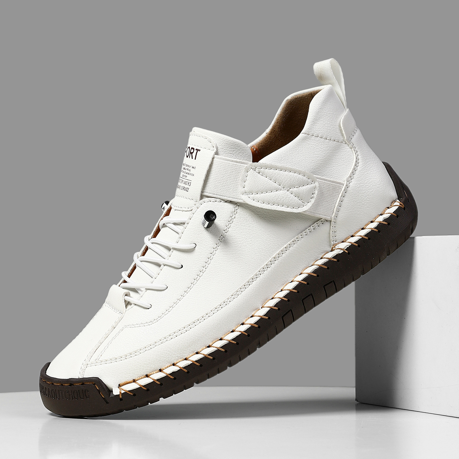 Hand-Stitched Trainers for Men – Soft & Non-Slip