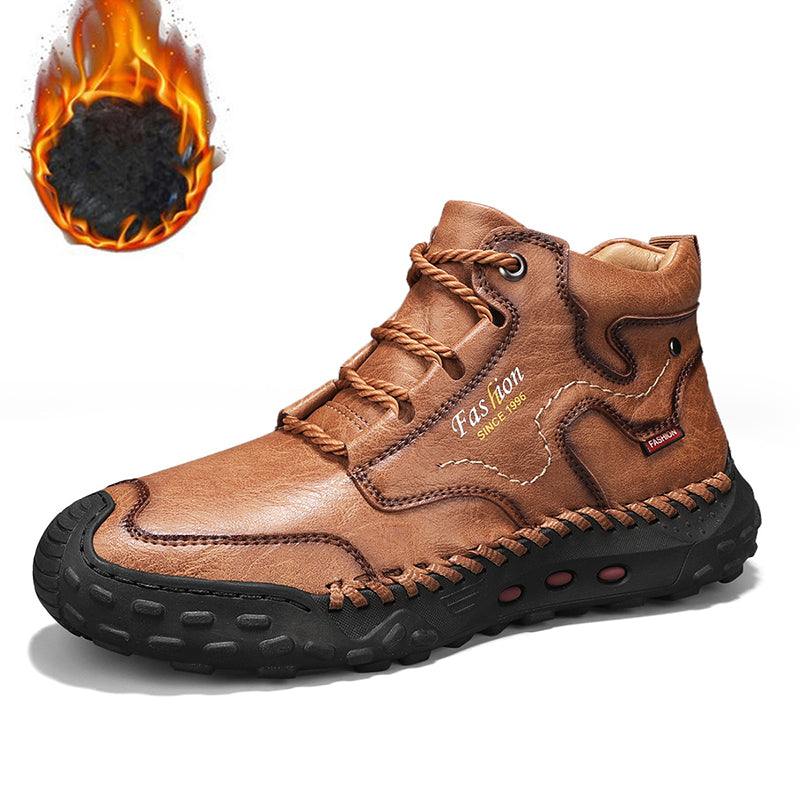 Hand-Stitched Black Ankle Boots for Men – Casual & Comfortable