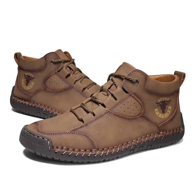 Handmade Black Ankle Boots for Men – Comfortable & Stylish Leather Footwear