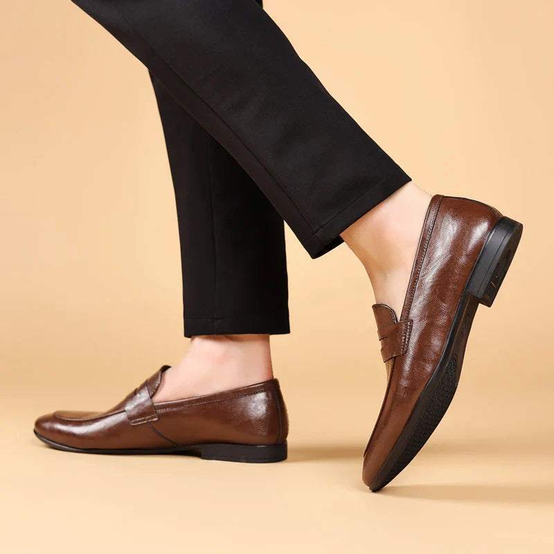 Imperial Handcrafted Leather Dress Loafers Ash & Harbor