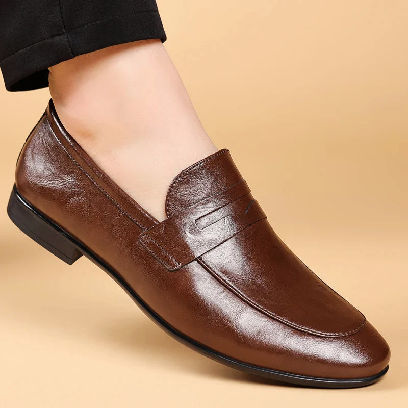 Imperial Handcrafted Leather Dress Loafers Ash & Harbor