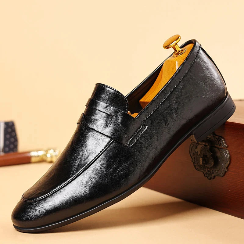 Imperial Handcrafted Leather Dress Loafers Ash & Harbor
