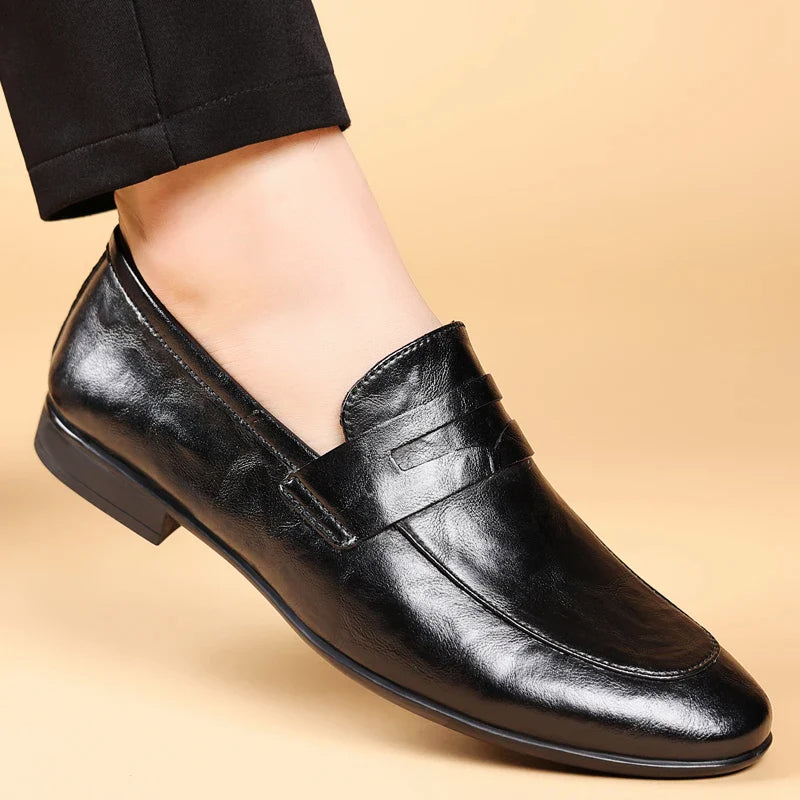 Imperial Handcrafted Leather Dress Loafers Ash & Harbor