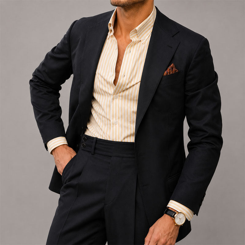 Jeffrey - Men's Tailored Two-Piece Linen Suit Set Cole Hampton