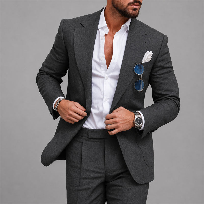 Kenneth - Men's Textured Linen Suit Set Cole Hampton