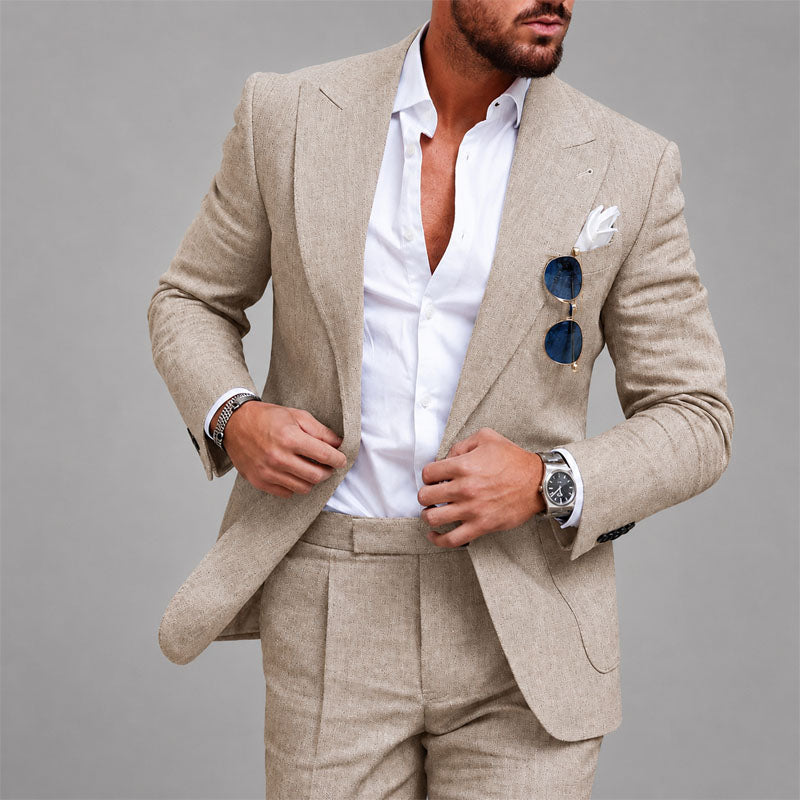 Kenneth - Men's Textured Linen Suit Set Cole Hampton