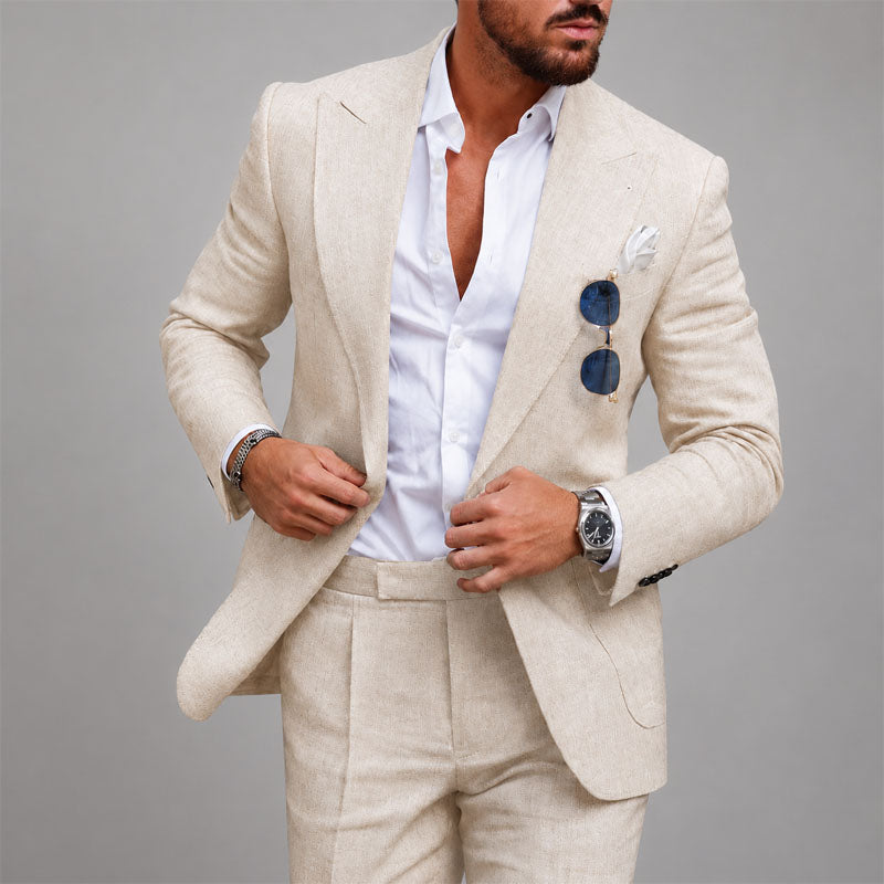 Kenneth - Men's Textured Linen Suit Set Cole Hampton