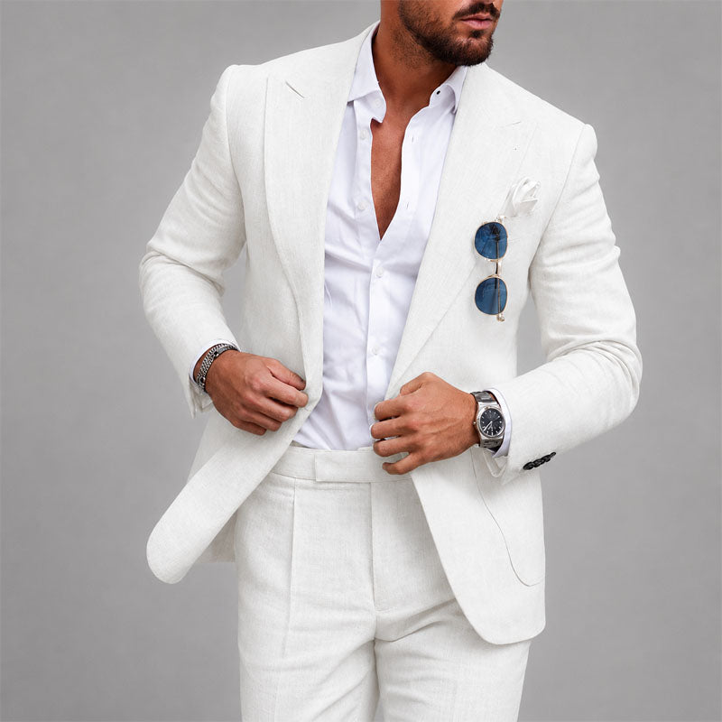 Kenneth - Men's Textured Linen Suit Set Cole Hampton