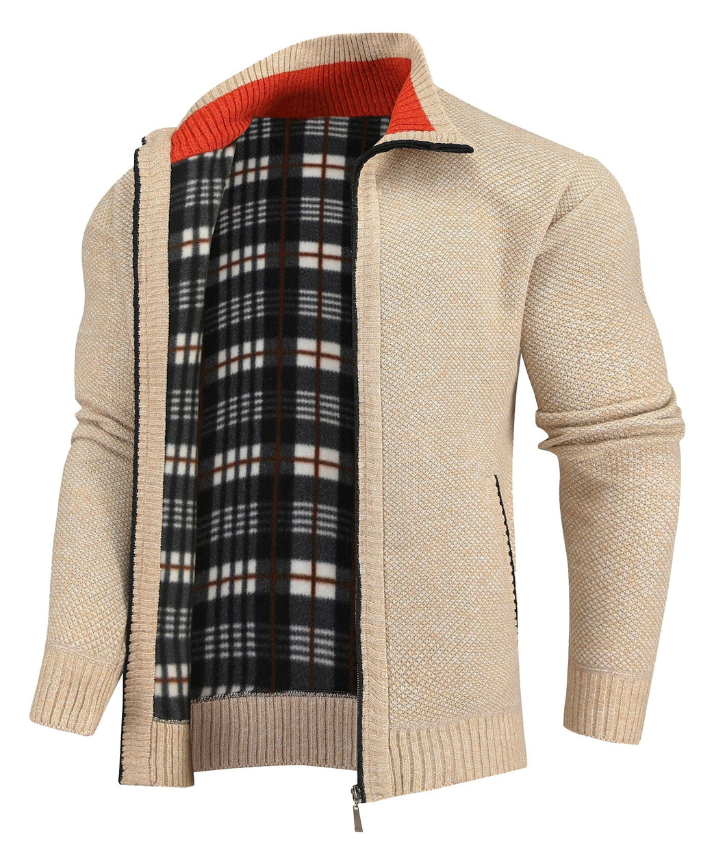Flannel-Lined Full-Zip Sweater (5 Designs) Cole Hampton