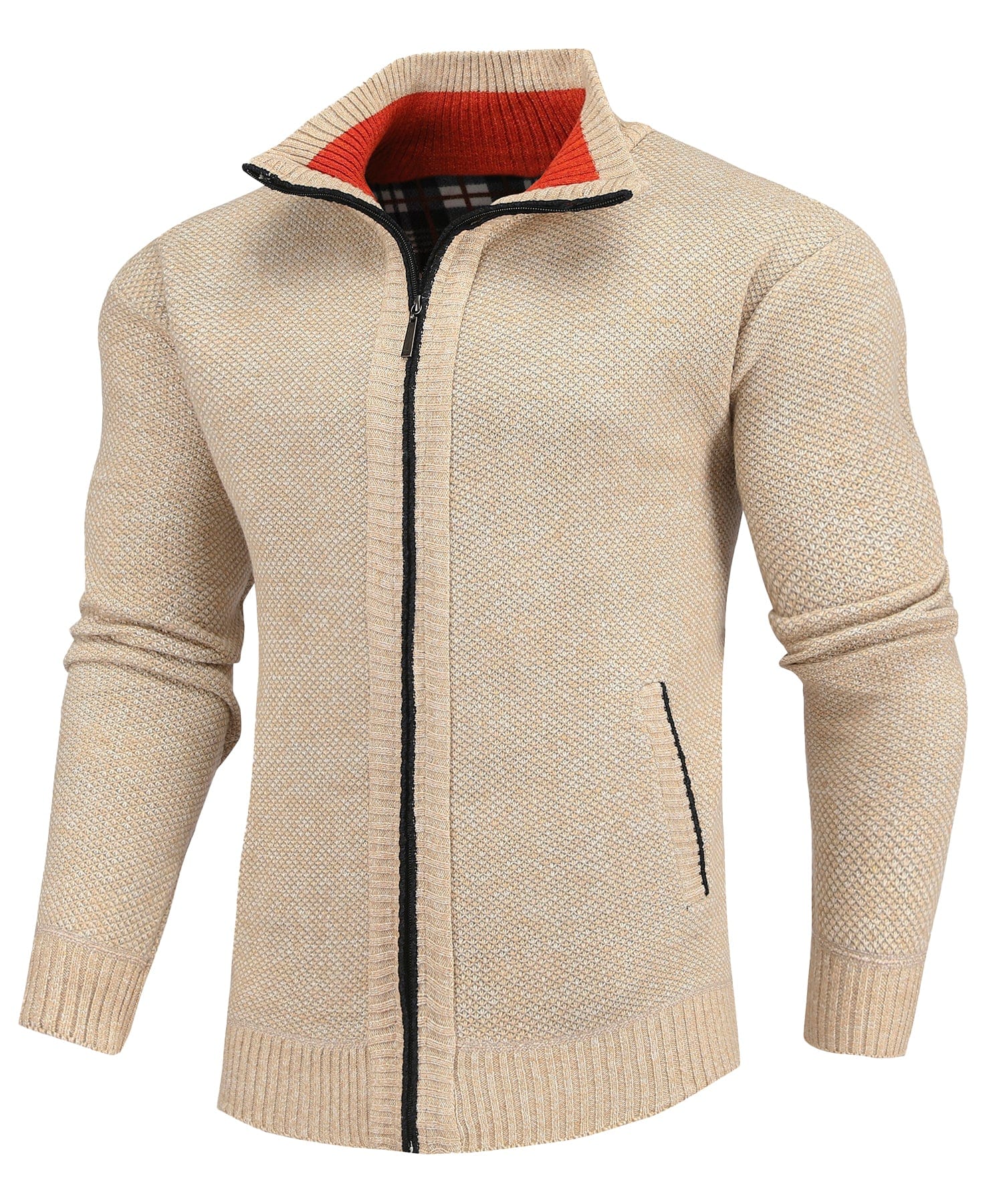 Flannel-Lined Full-Zip Sweater (5 Designs) Cole Hampton