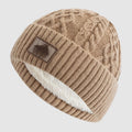 Knitted Beanie with Fold-Over Cuff and Fleece Interior Cole Hampton