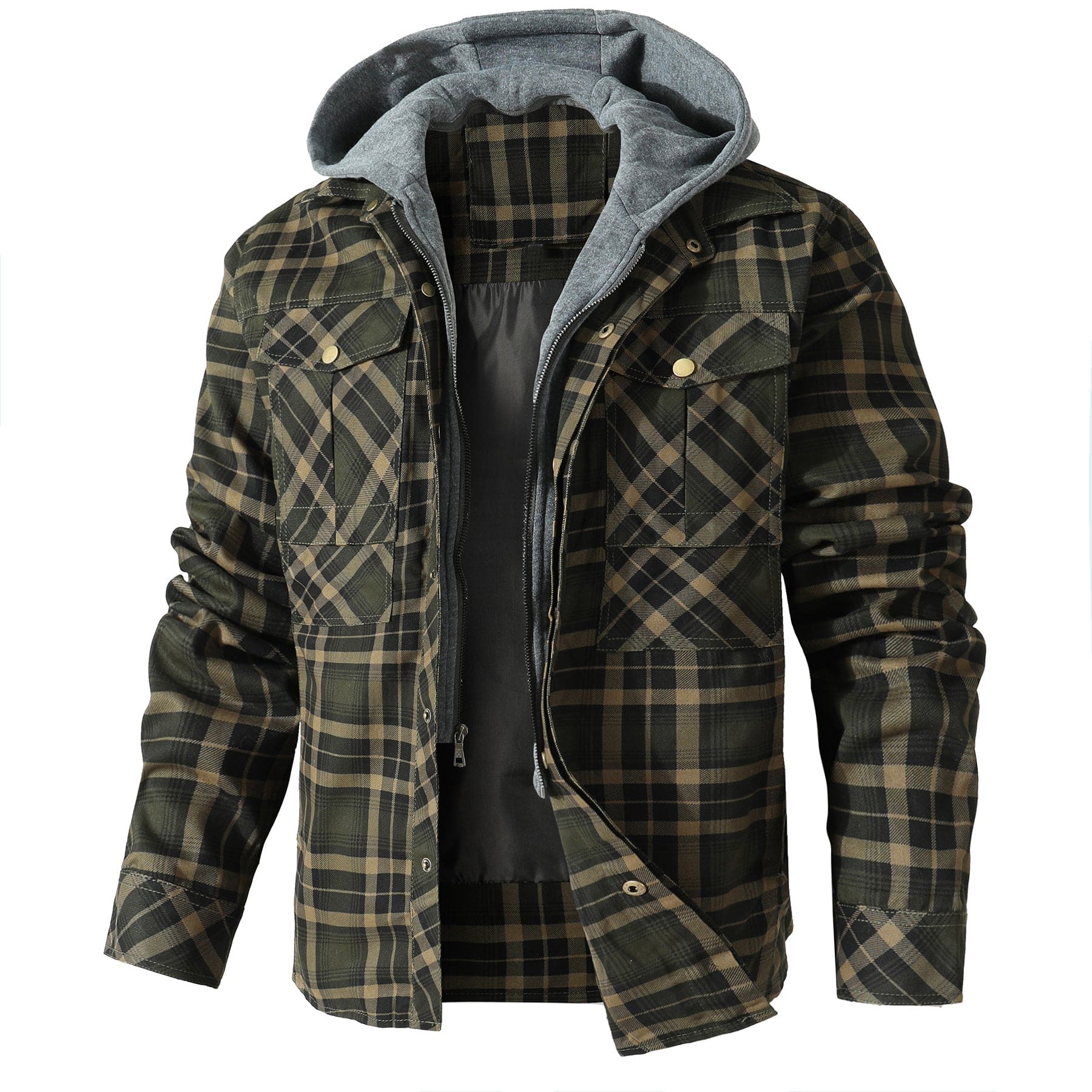 Hooded Flannel Jacket (4 Designs) Cole Hampton