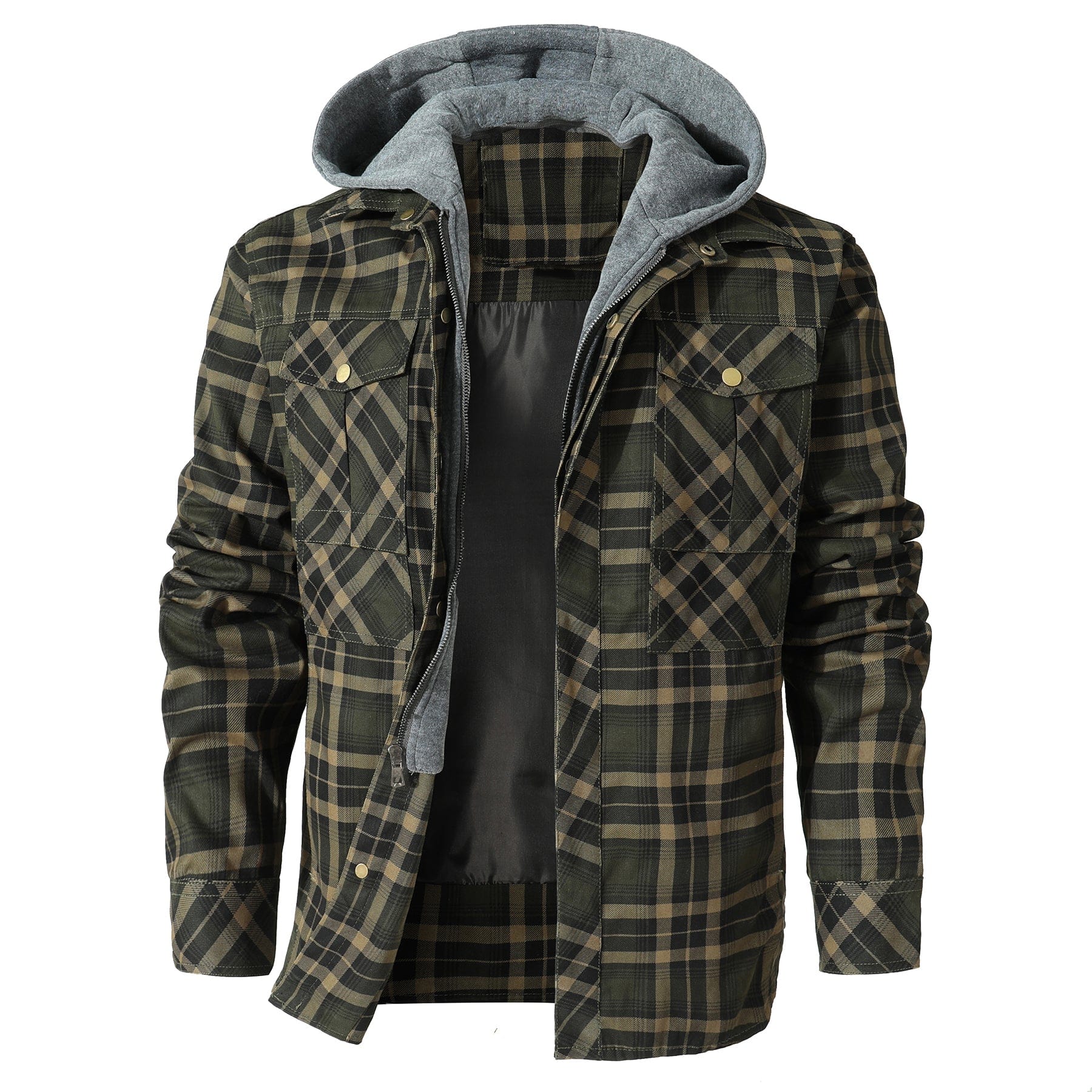 Hooded Flannel Jacket (4 Designs) Cole Hampton