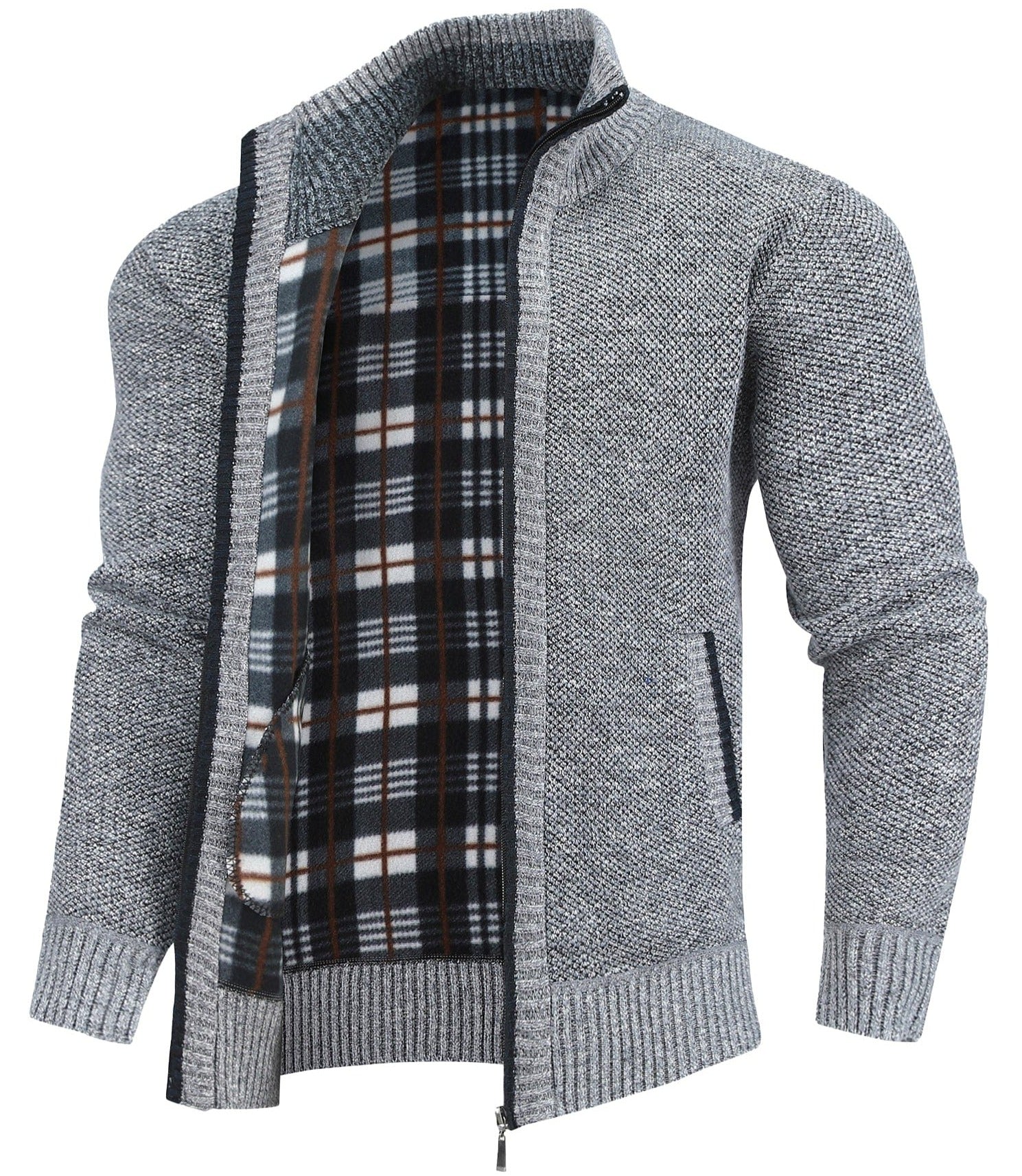 Flannel-Lined Full-Zip Sweater (5 Designs) Cole Hampton