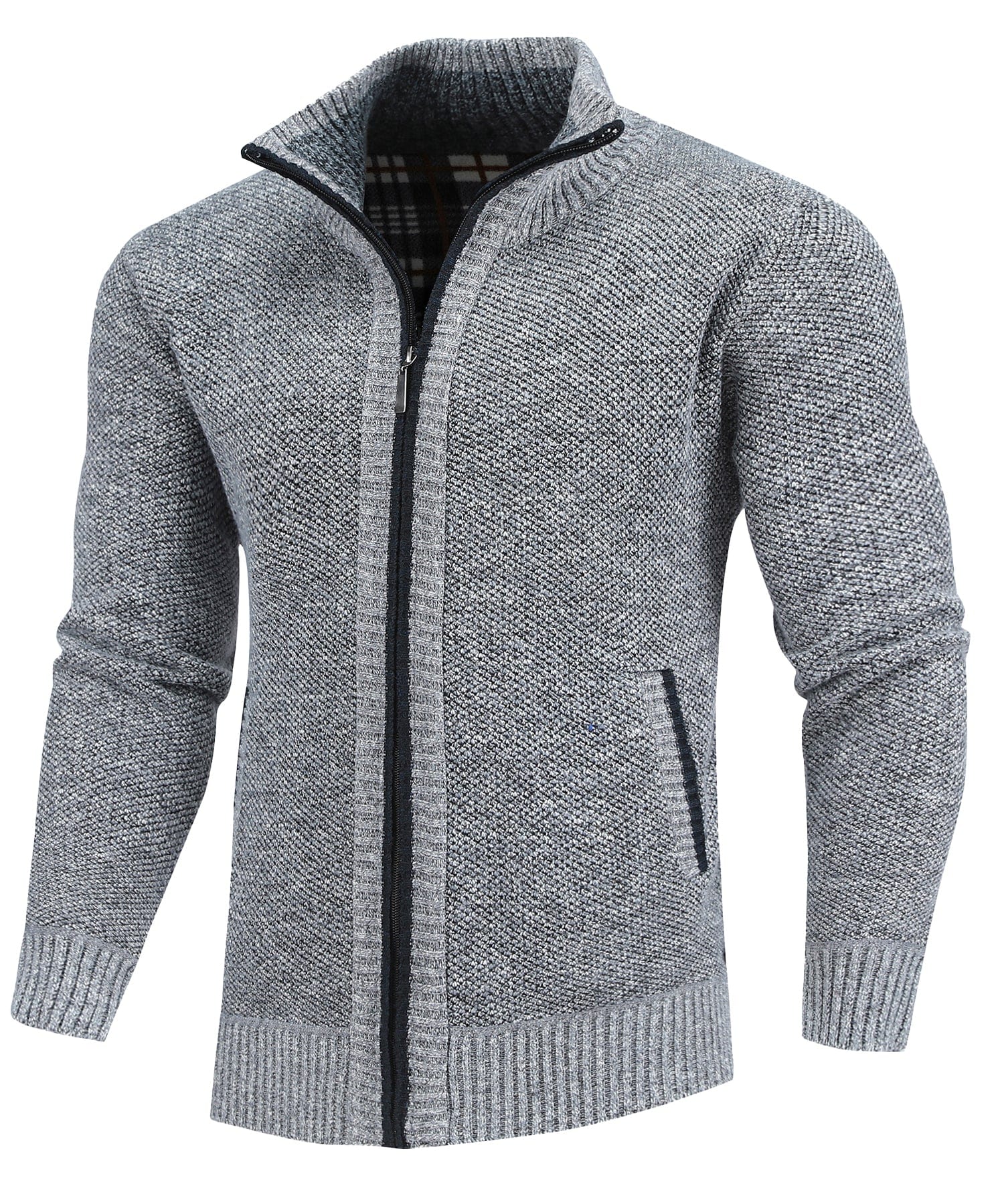 Flannel-Lined Full-Zip Sweater (5 Designs) Cole Hampton