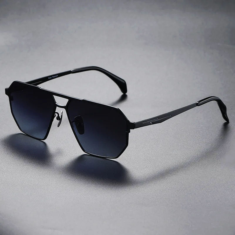 Lorènti Titanium Frame Geometric Sunglasses Cole Hampton