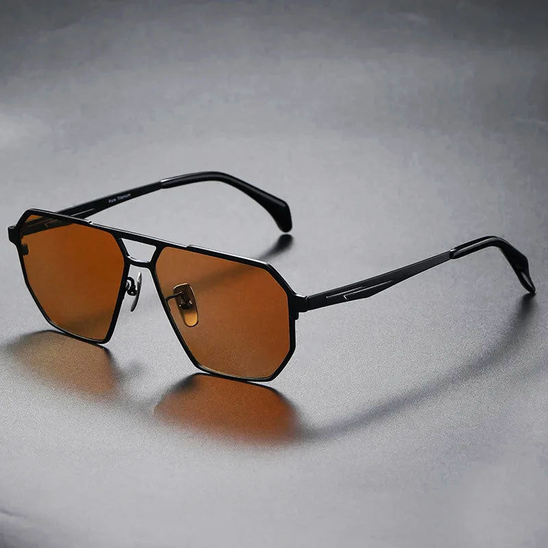 Lorènti Titanium Frame Geometric Sunglasses Cole Hampton