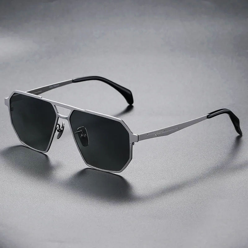 Lorènti Titanium Frame Geometric Sunglasses Cole Hampton