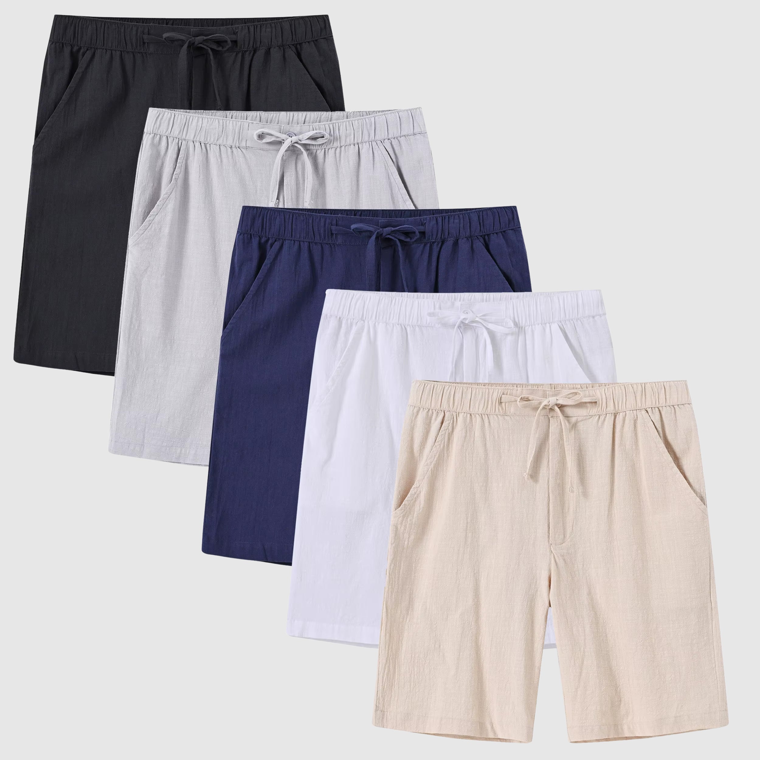 Lorenzo Vitali Cabana Linen Shorts Ash & Harbor