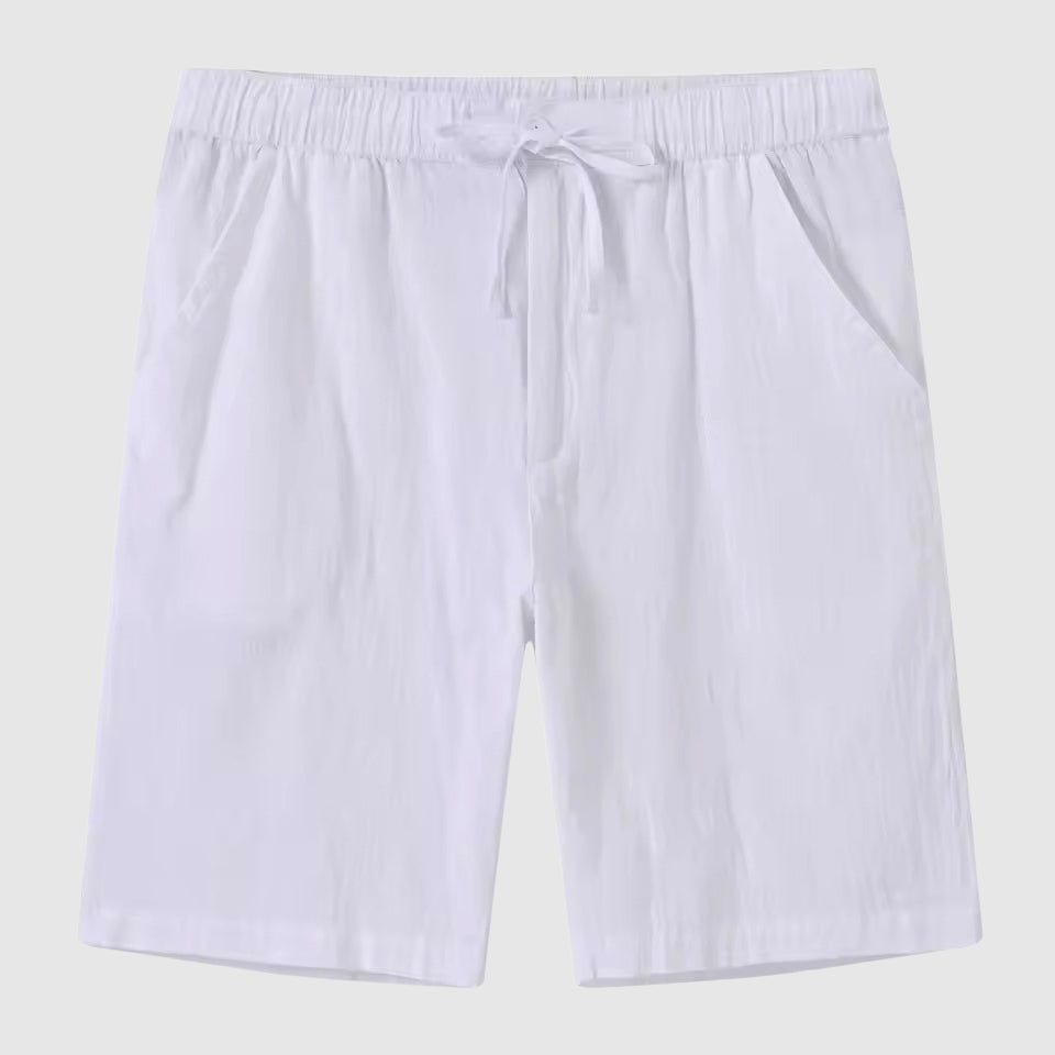 Lorenzo Vitali Cabana Linen Shorts Ash & Harbor