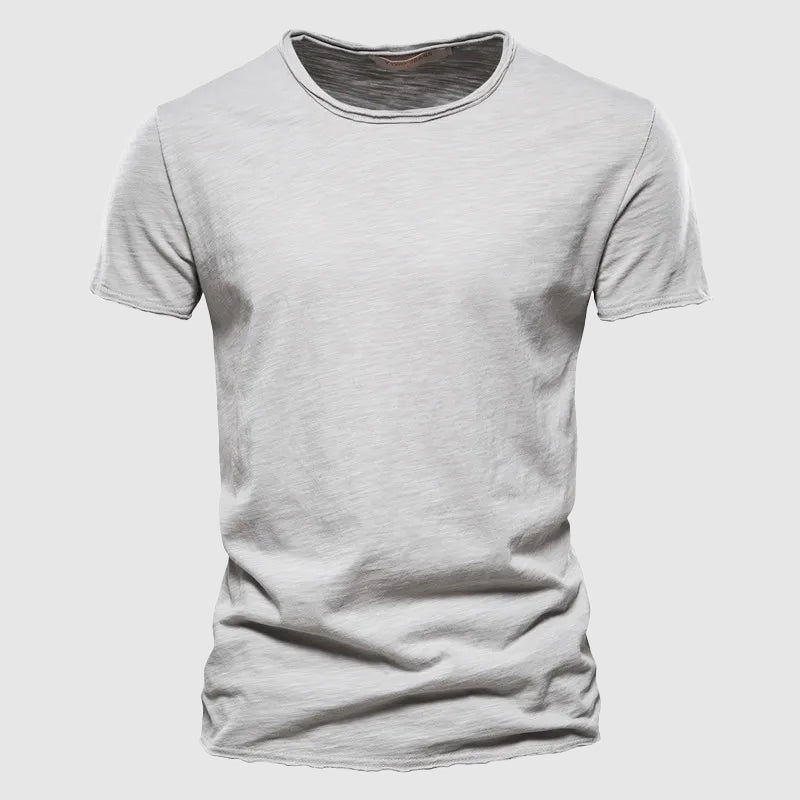 Lorenzo Vitali Cotton Crew Neck T-Shirt Ash & Harbor