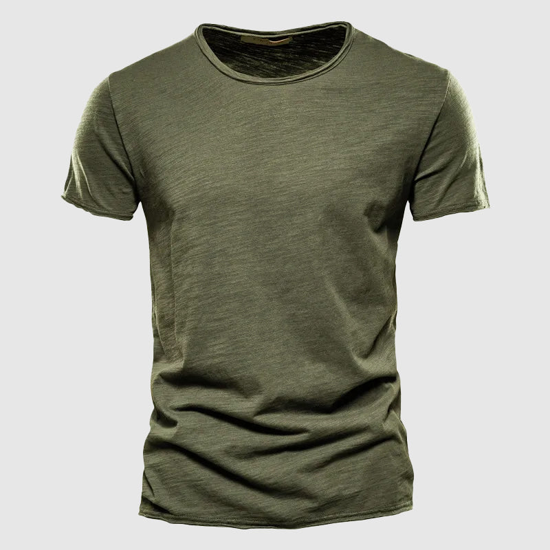 Lorenzo Vitali Cotton Crew Neck T-Shirt Ash & Harbor