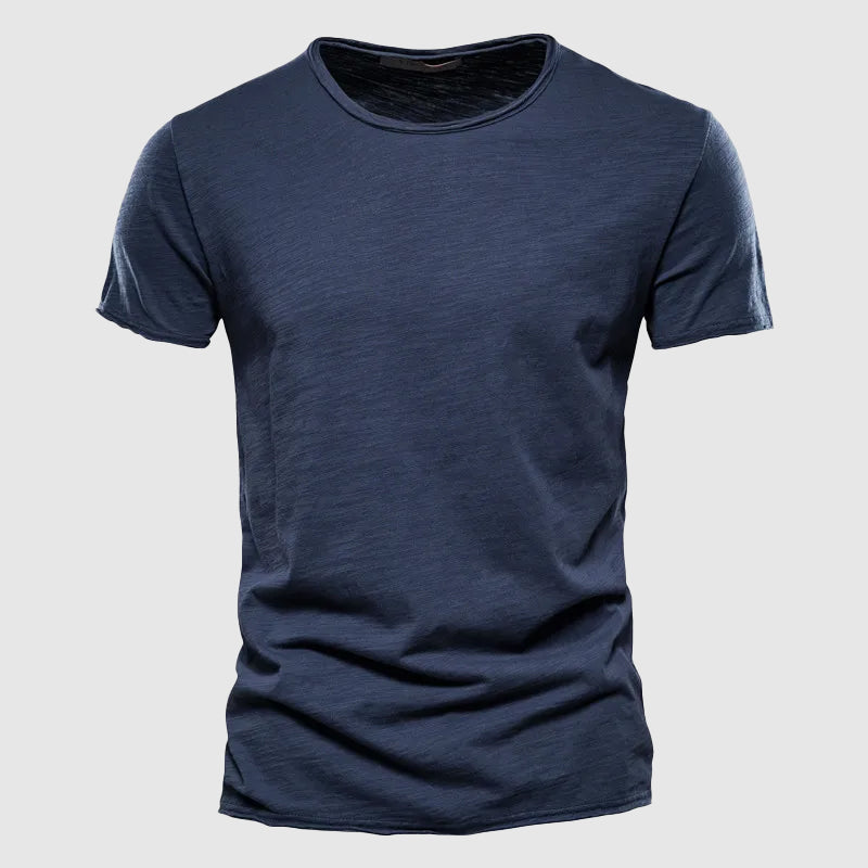 Lorenzo Vitali Cotton Crew Neck T-Shirt Ash & Harbor