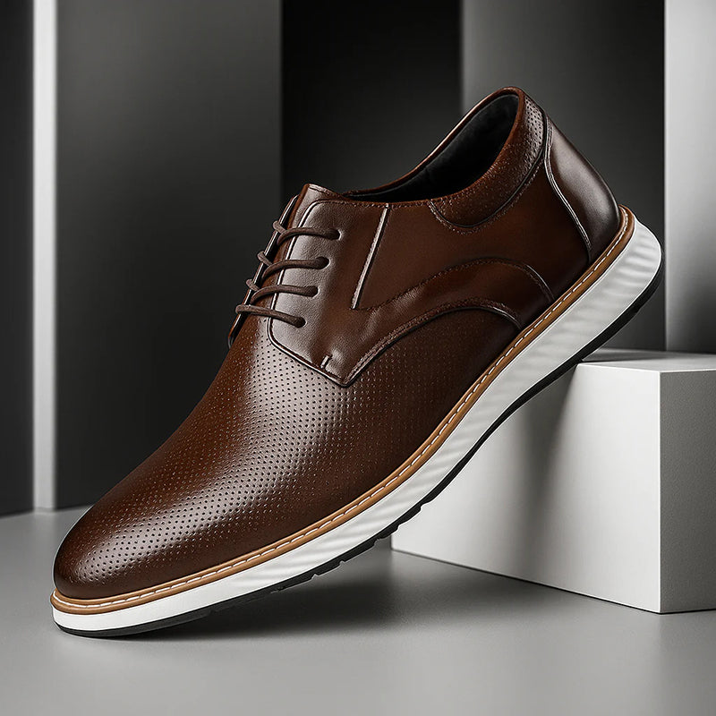 Lorenzo Vitali Lace-Up Shoes with Perforated Finish Ash & Harbor