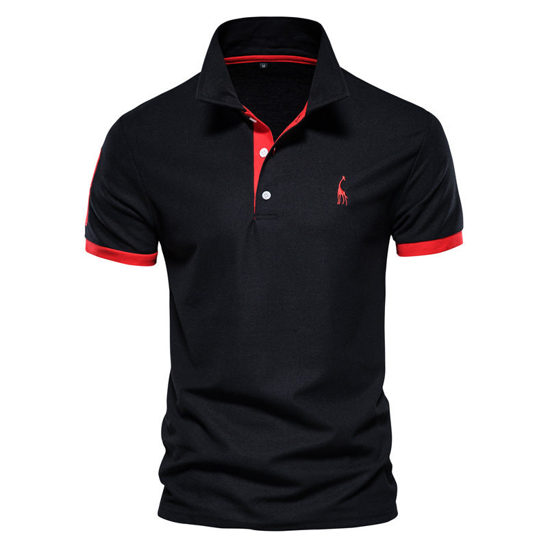 Lorenzo Vitali Polo Shirt with Contrast Detailing Ash & Harbor