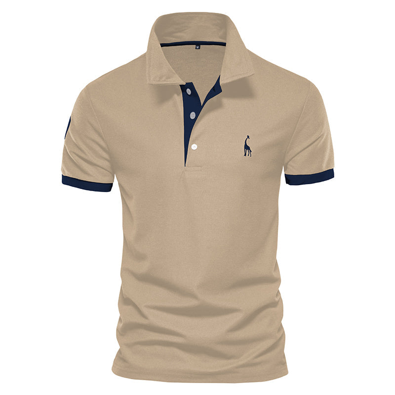 Lorenzo Vitali Polo Shirt with Contrast Detailing Ash & Harbor