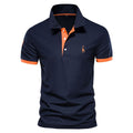 Lorenzo Vitali Polo Shirt with Contrast Detailing Ash & Harbor