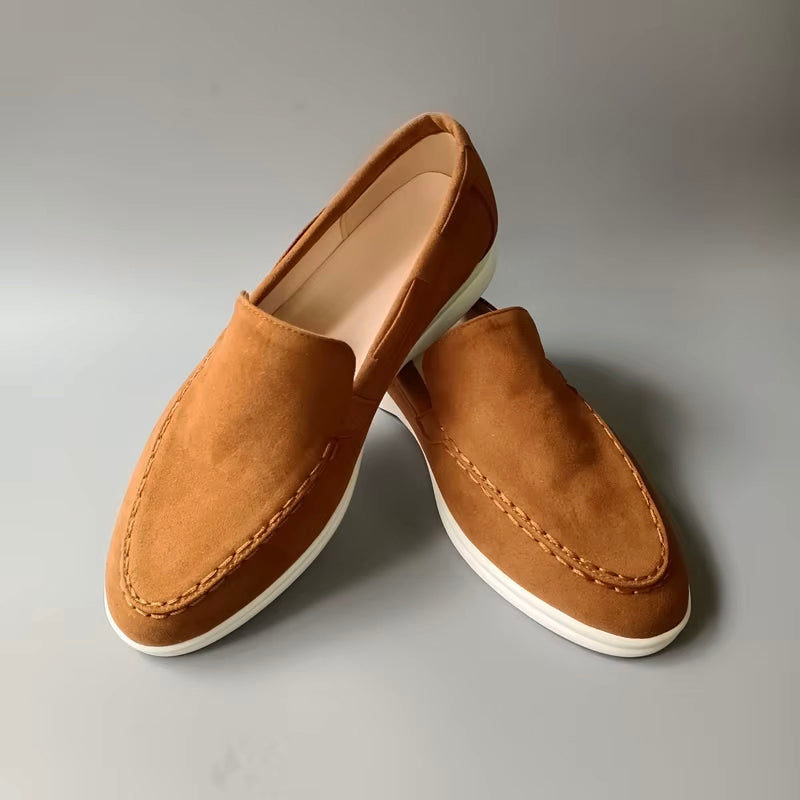 Lorenzo Vitali Rieti Suede Loafers Ash & Harbor