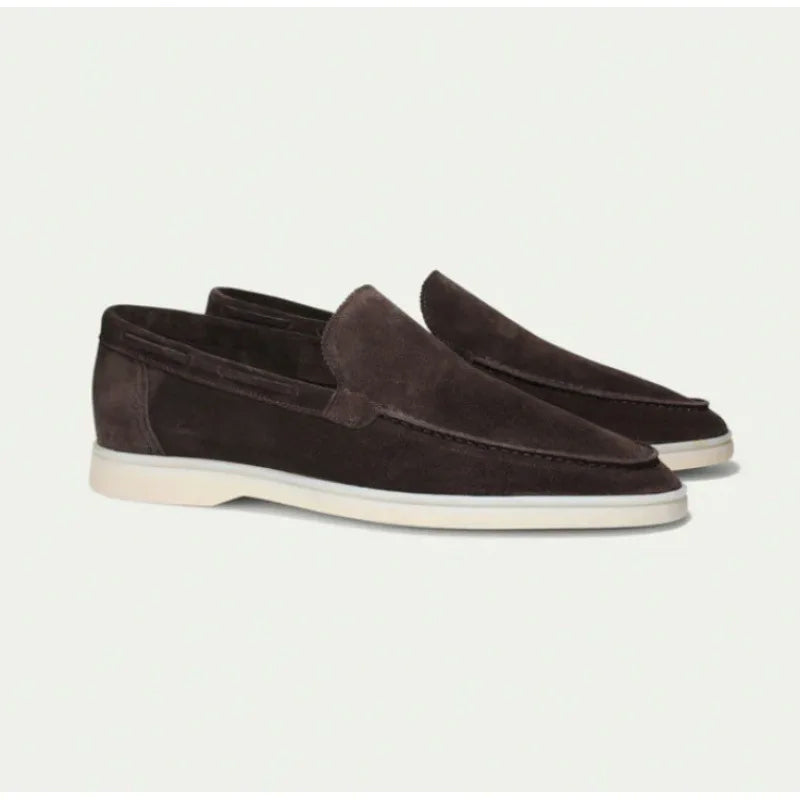 Lorenzo Vitali Rieti Suede Loafers Ash & Harbor