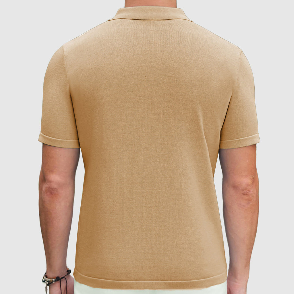 Lorenzo Vitali SilkKnit Polo Shirt Ash & Harbor