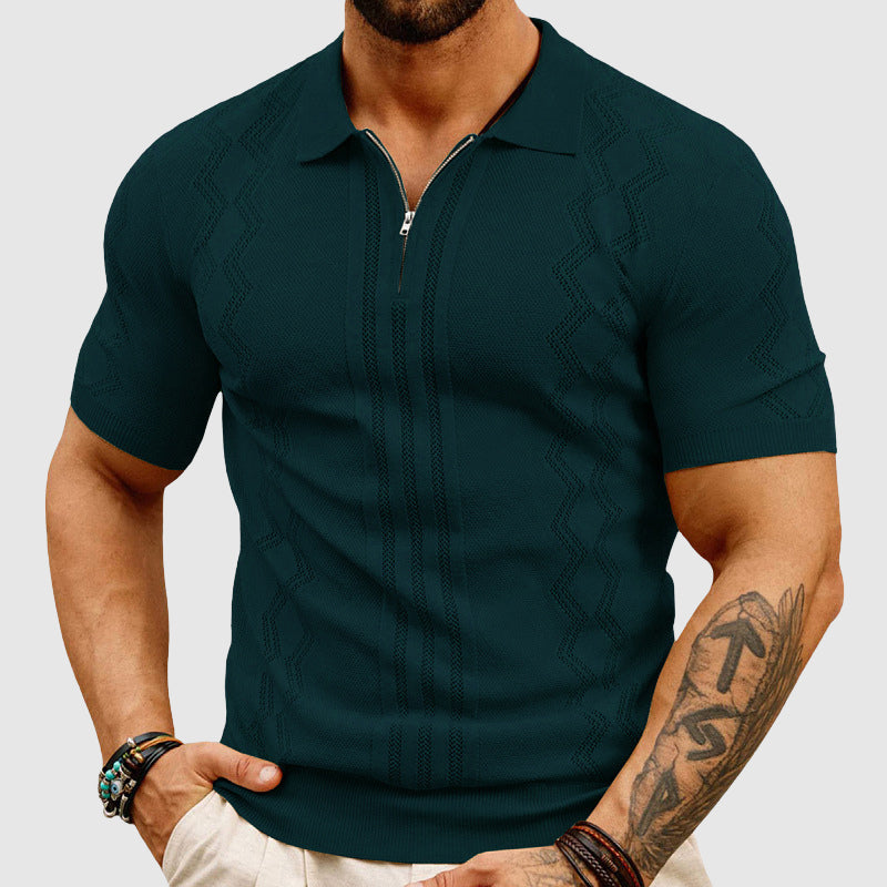 Lorenzo Vitali SilkKnit Polo Shirt Ash & Harbor