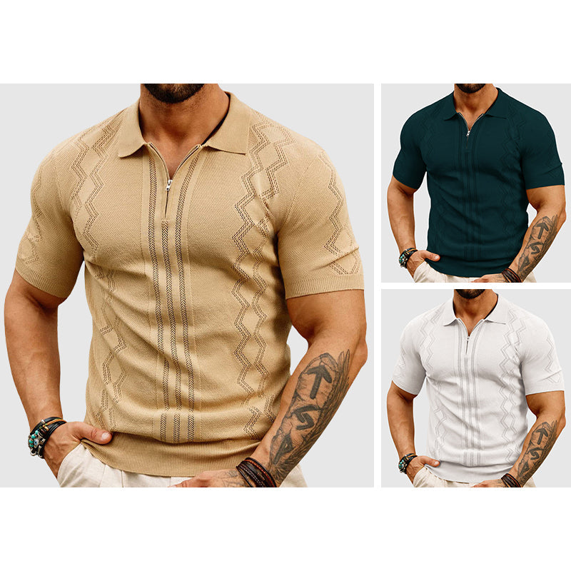 Lorenzo Vitali SilkKnit Polo Shirt Ash & Harbor