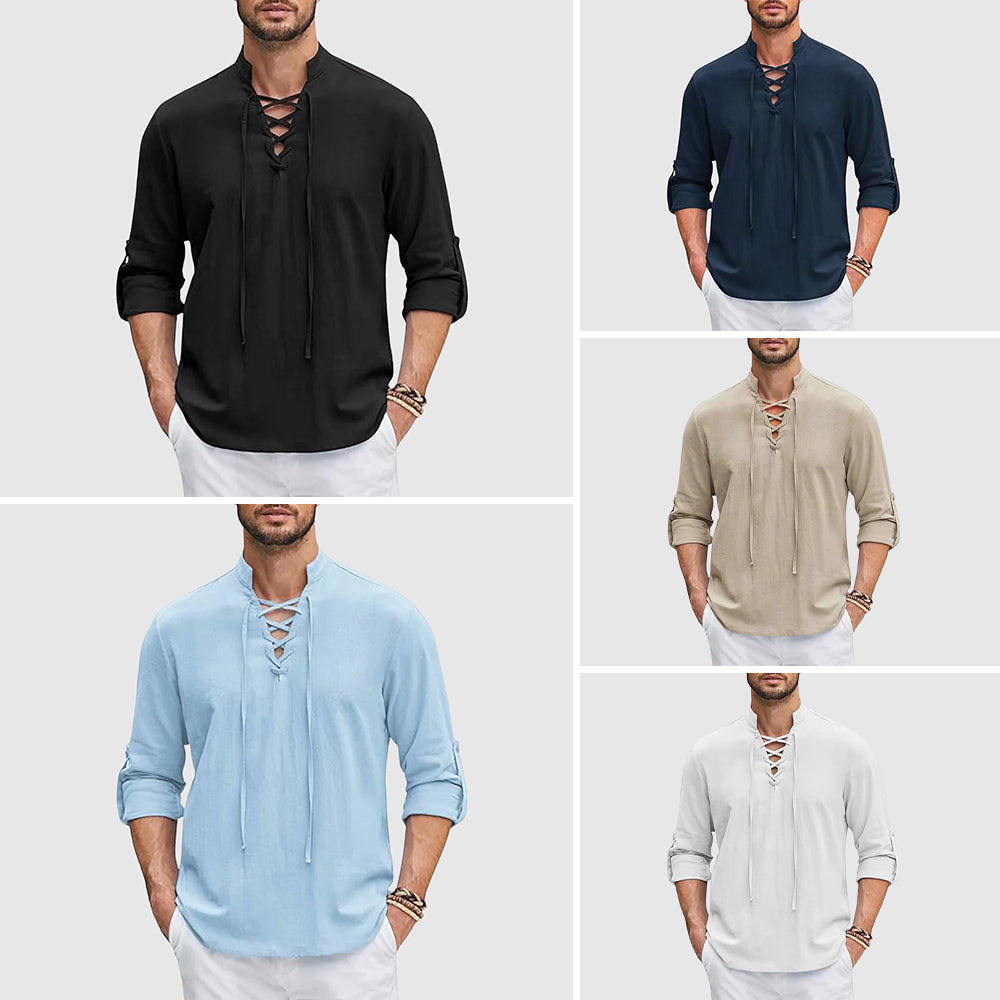 Lorenzo Vitali Valor Linen Shirt Ash & Harbor