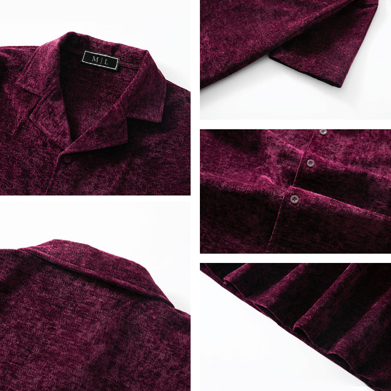 Lorenzo Vitali Velvet Retro Shirt Ash & Harbor