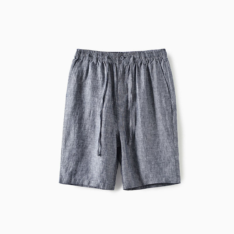 Lorenzo Vitali Lusso Linen Shorts Ash & Harbor