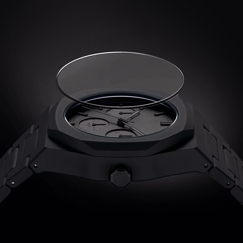 Men’s All-Black Chronograph Watch with Matte Finish Cole Hampton