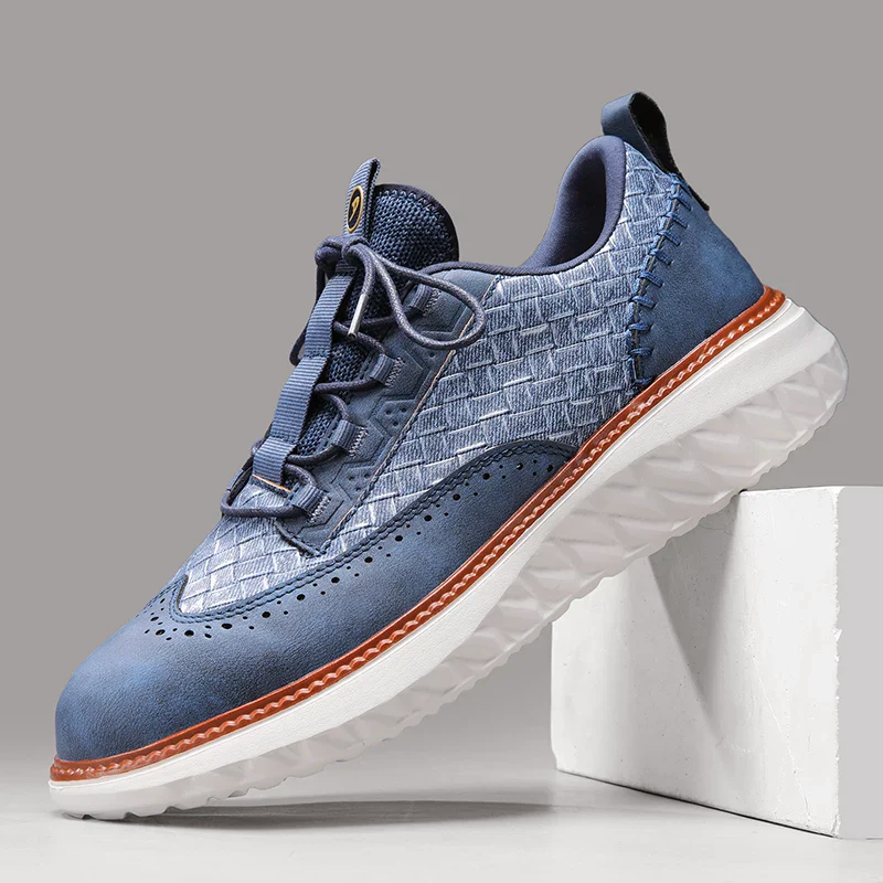 Men’s Casual Leather Oxford-Style Sneakers Ash & Harbor