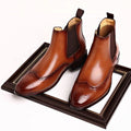Men’s Chelsea Ankle Boots with Brogue Detailing Ash & Harbor