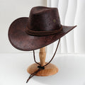 Men’s Cowboy Hat with Wide Brim and Chin Cord Cole Hampton
