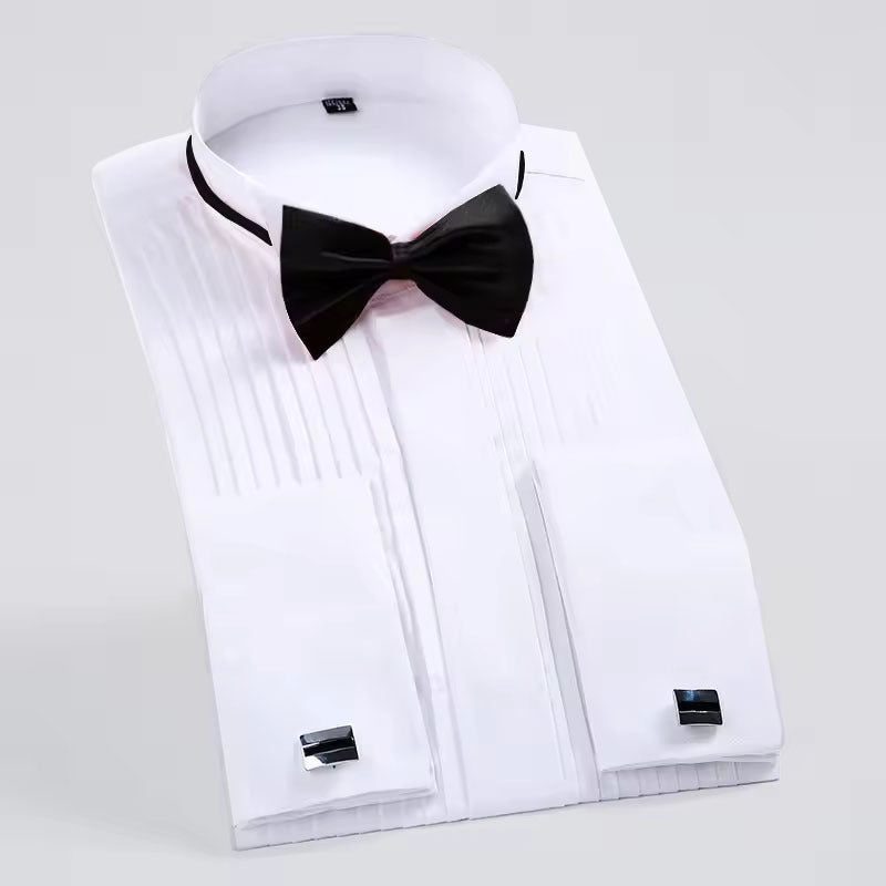 Men’s Formal Tuxedo Shirt with Bow Tie and Cufflinks Ash & Harbor