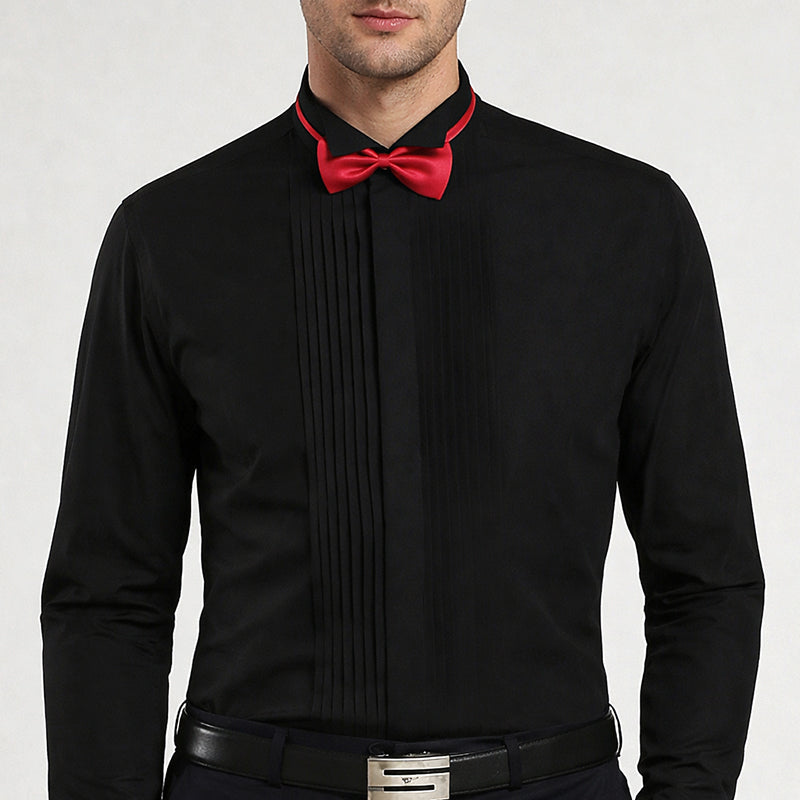 Men’s Formal Tuxedo Shirt with Bow Tie and Cufflinks Ash & Harbor