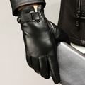 Men’s Genuine Leather Gloves with Fleece Interior Cole Hampton