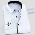 Men’s Long-Sleeve Button-Up Shirt with Textured Weave Ash & Harbor