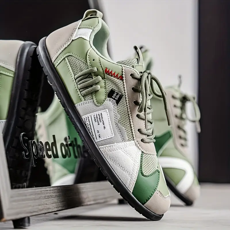 Men’s Multi-Tone Sneakers with Layered Stitch Design Ash & Harbor